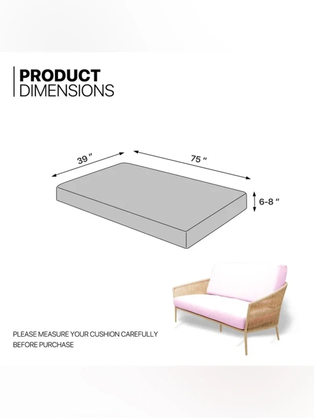 Beautiful Pink Futon Cover Twin Size Solid Futon Cover 39x75in